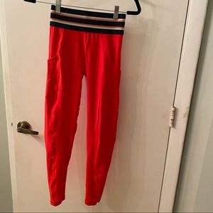 American Eagle Red 7/8 Legging